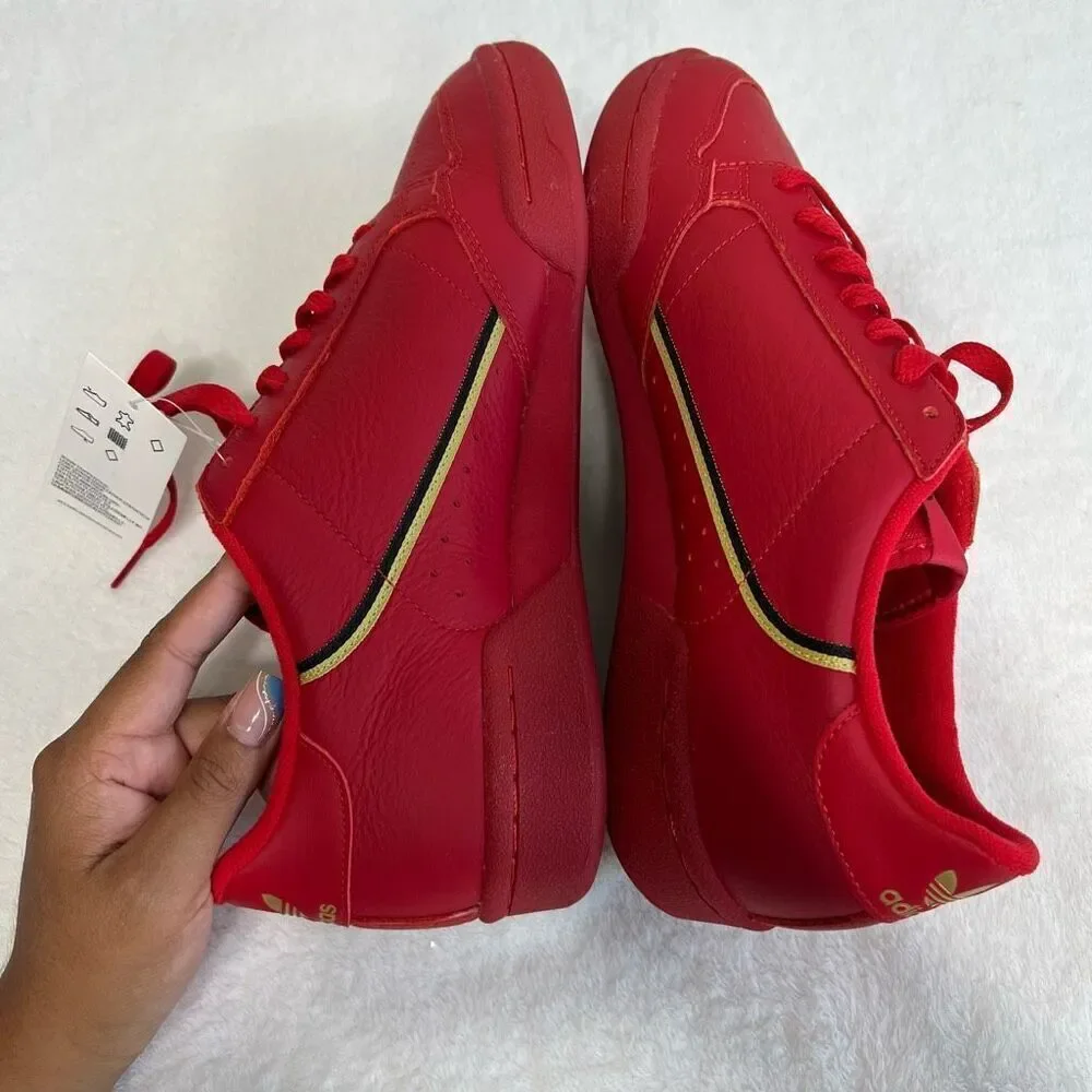 Adidas Red Continental 80 Lace Up Sneakers 9 Men NEW